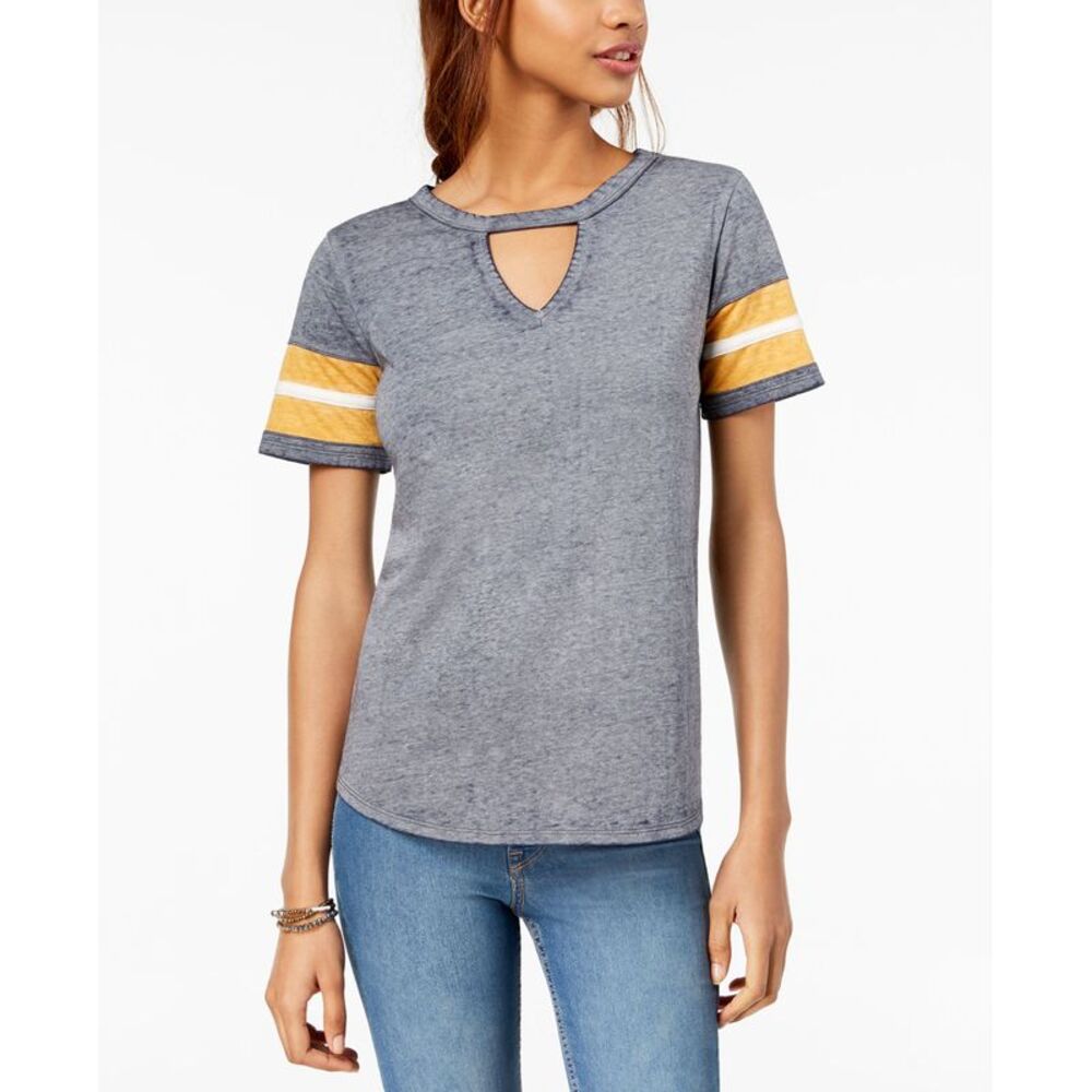 Hippie Rose Juniors Cutout Varsity T-Shirt